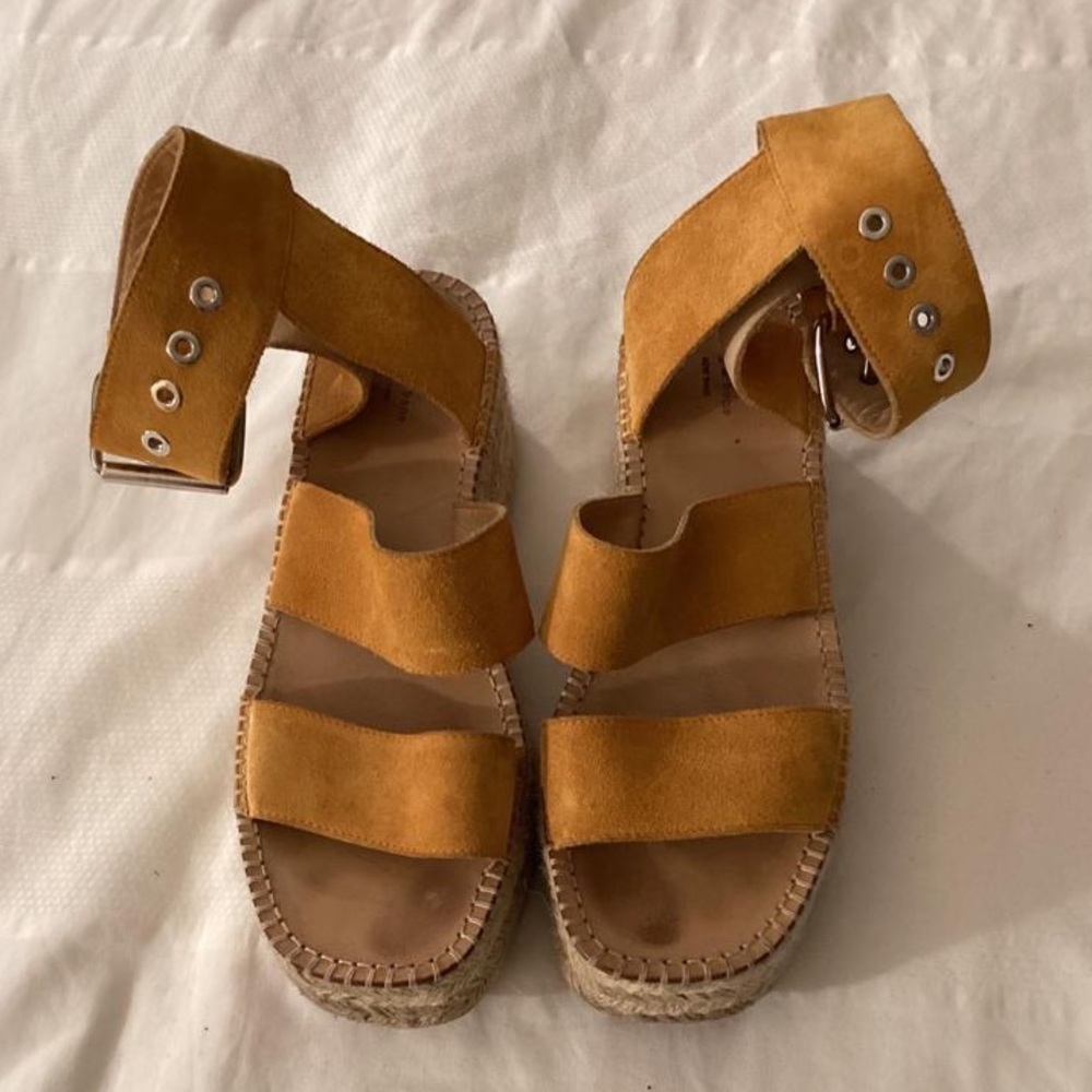 Marigold Suede Rag & Bone Tara Platform Sandals